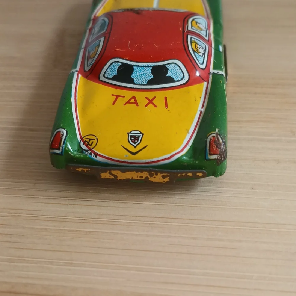 Vintage Tin Toy Taxi Car 1950's